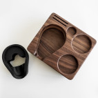 Normcore Compact Espresso Tamping Station 58mm, walnut